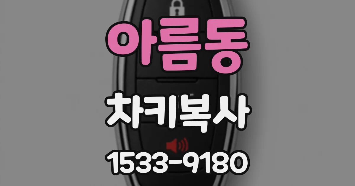 아름동 차키복사