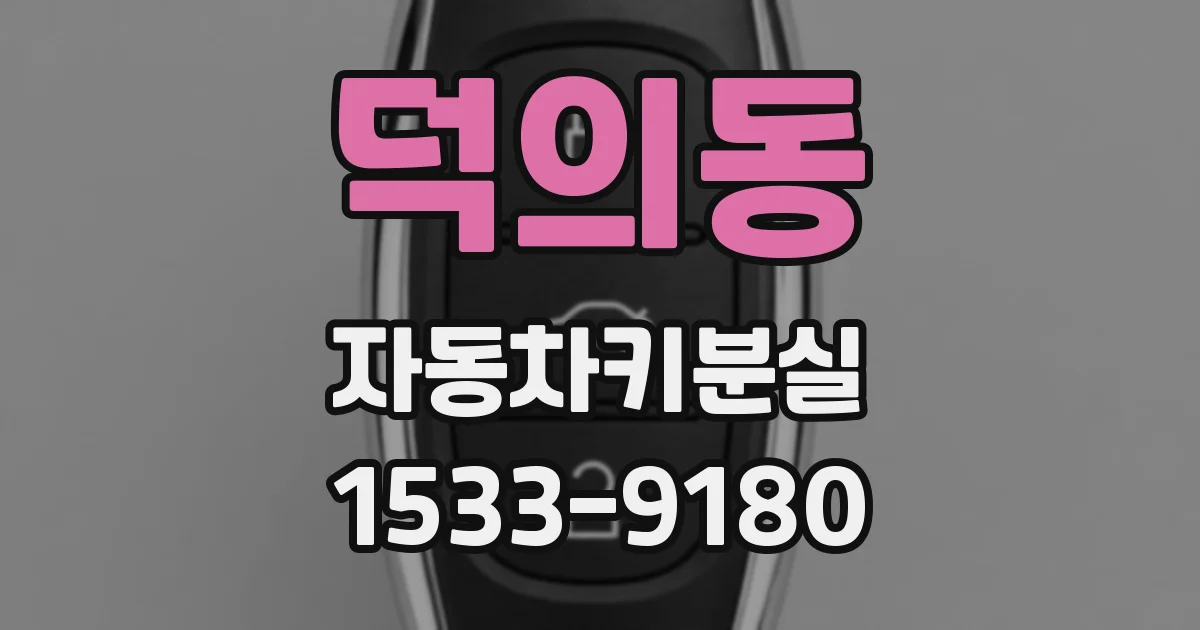 덕의동 자동차키분실