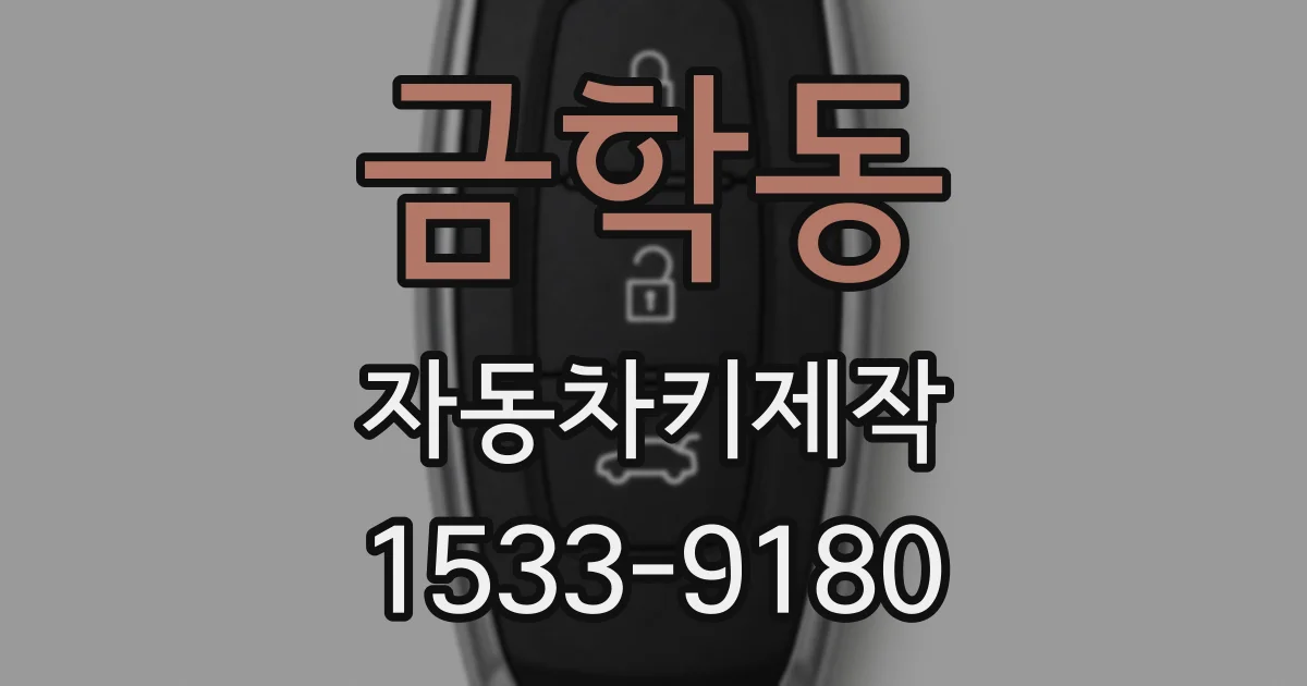 금학동 자동차키제작