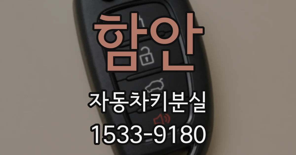 함안 자동차키분실