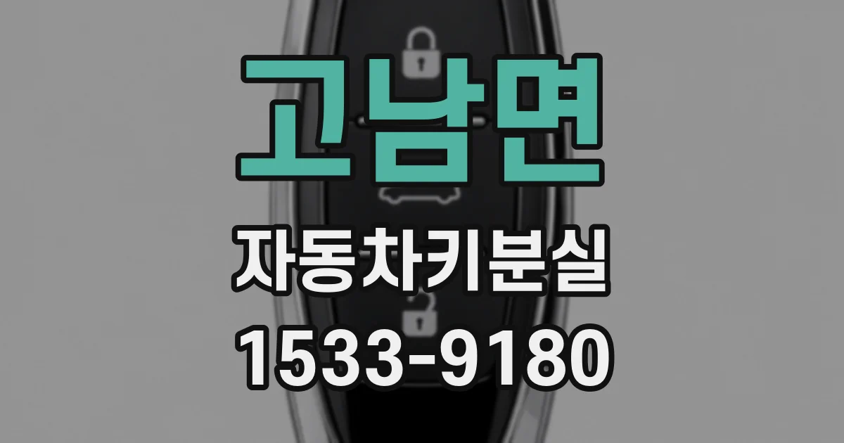 고남면 자동차키분실