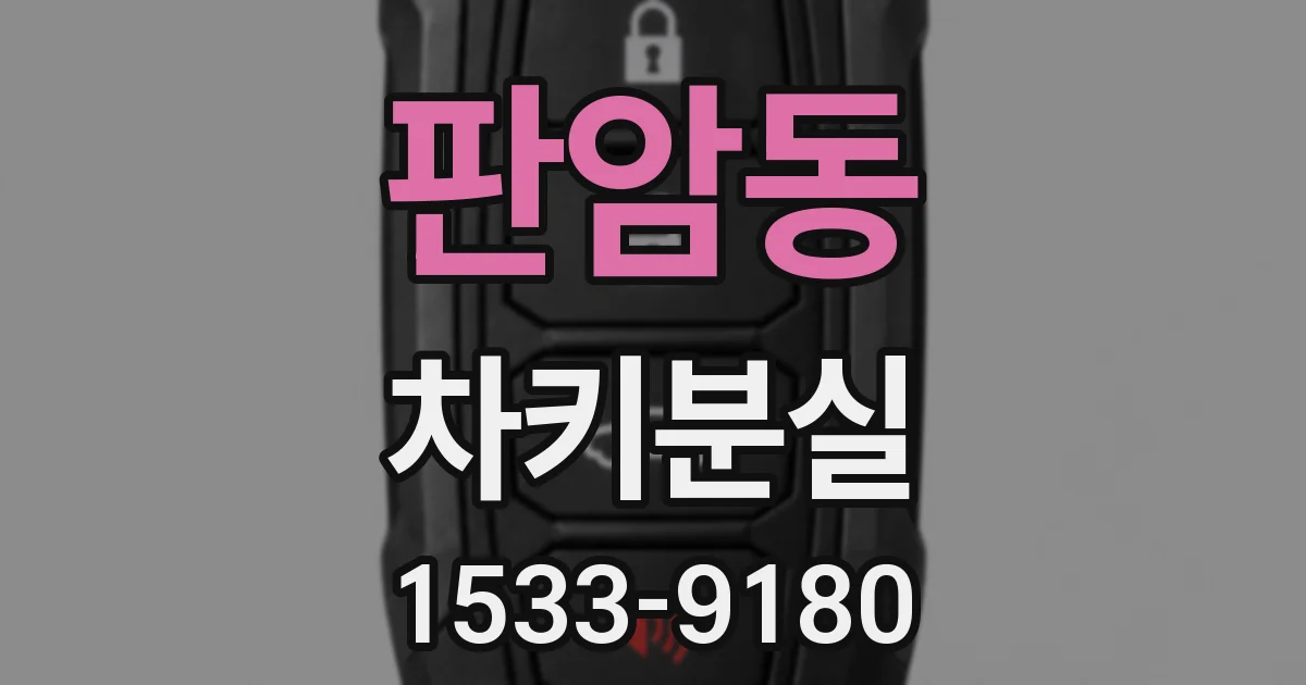 판암동 차키분실