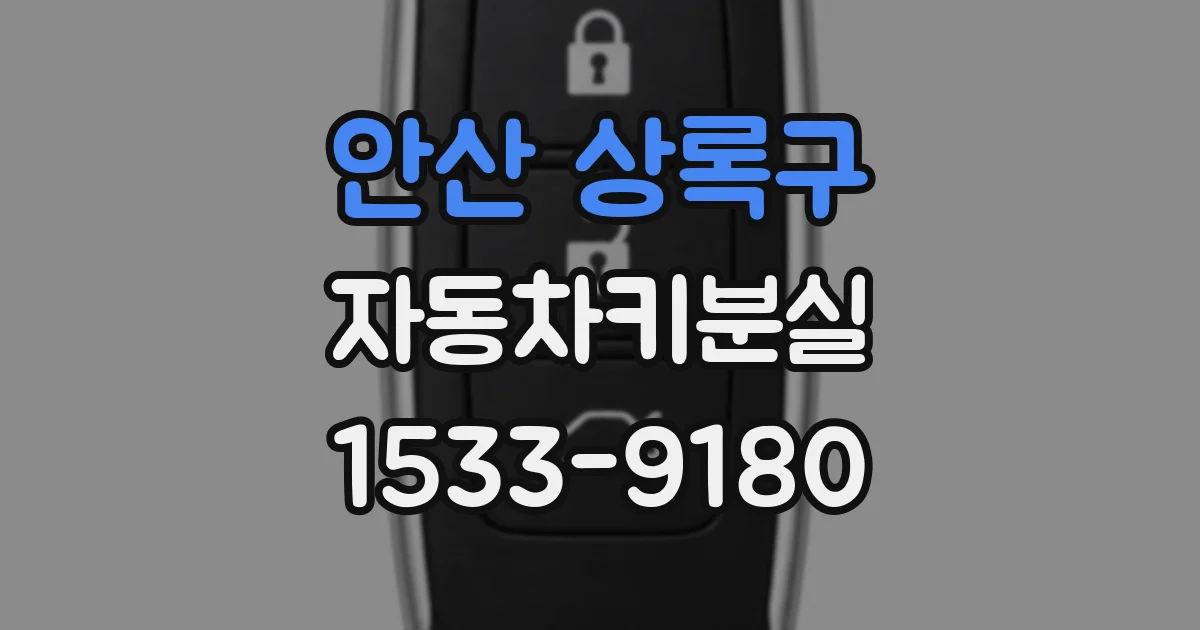 안산 상록구 자동차키분실