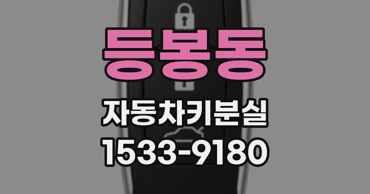 등봉동 자동차키분실