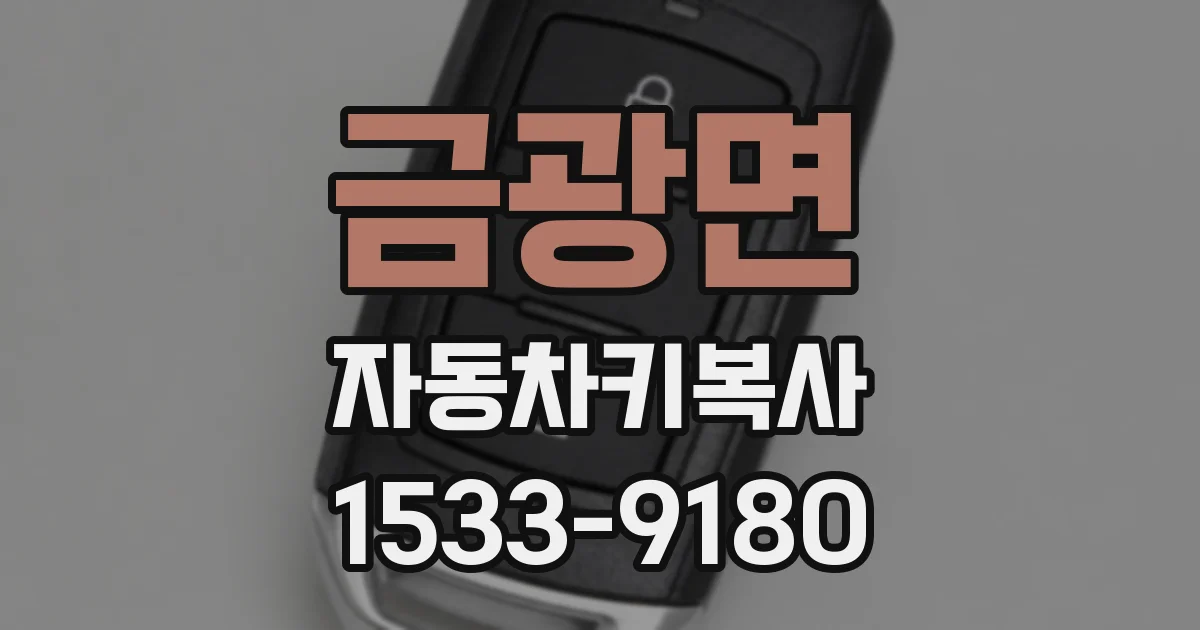 금광면 자동차키복사