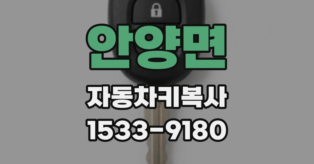 안양면 자동차키복사