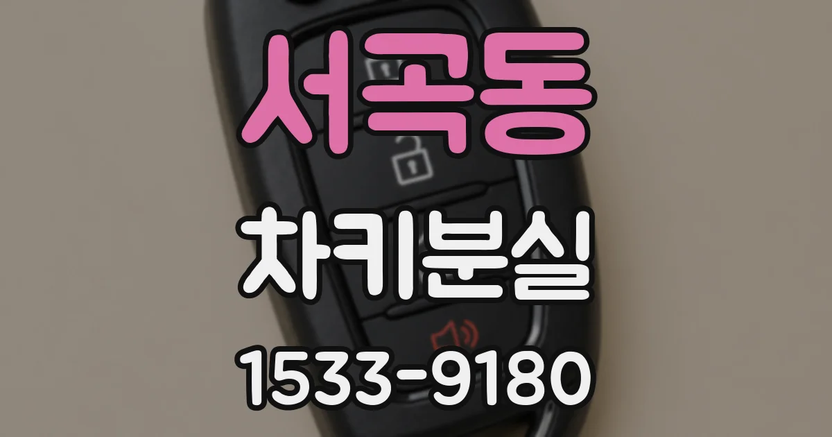 서곡동 차키분실