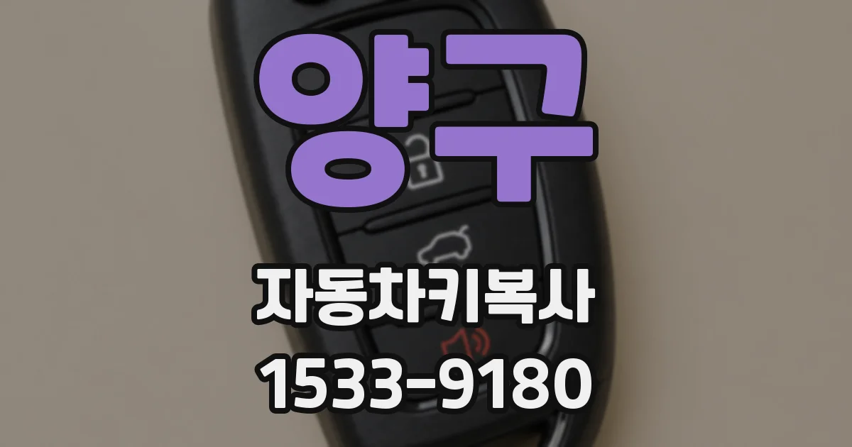 양구 자동차키복사