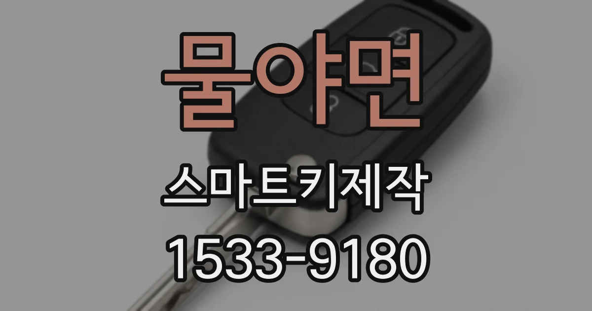 물야면 스마트키제작