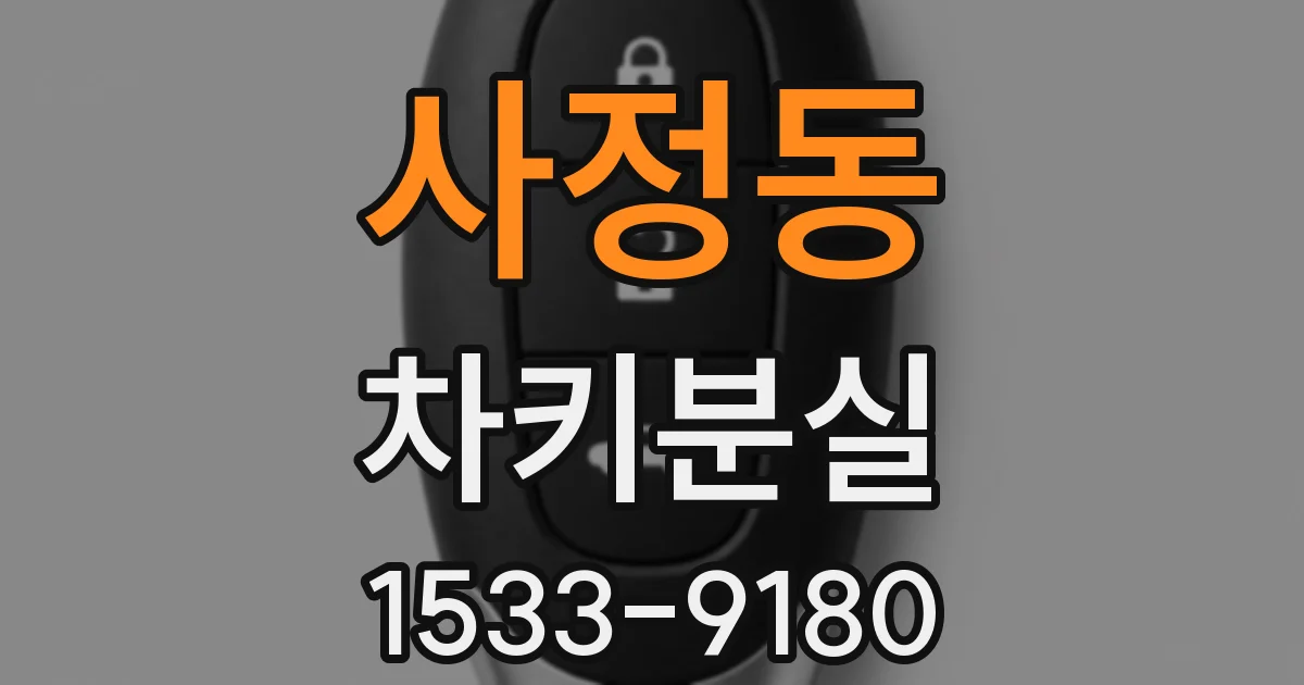 사정동 차키분실