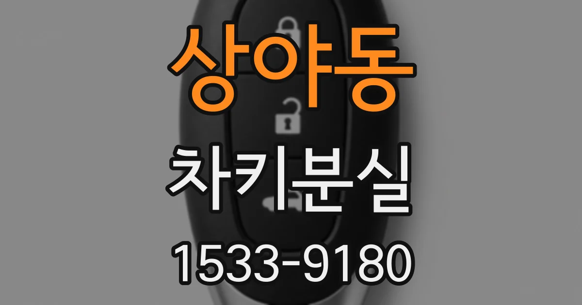상야동 차키분실