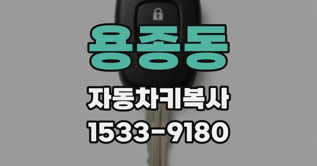 용종동 자동차키복사