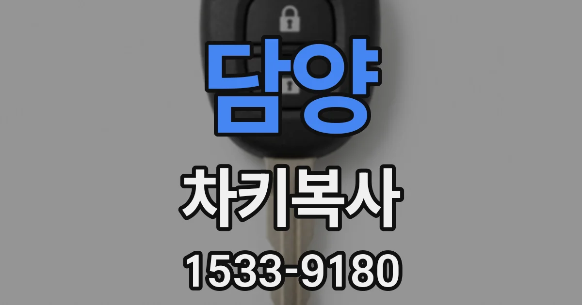 담양 차키복사