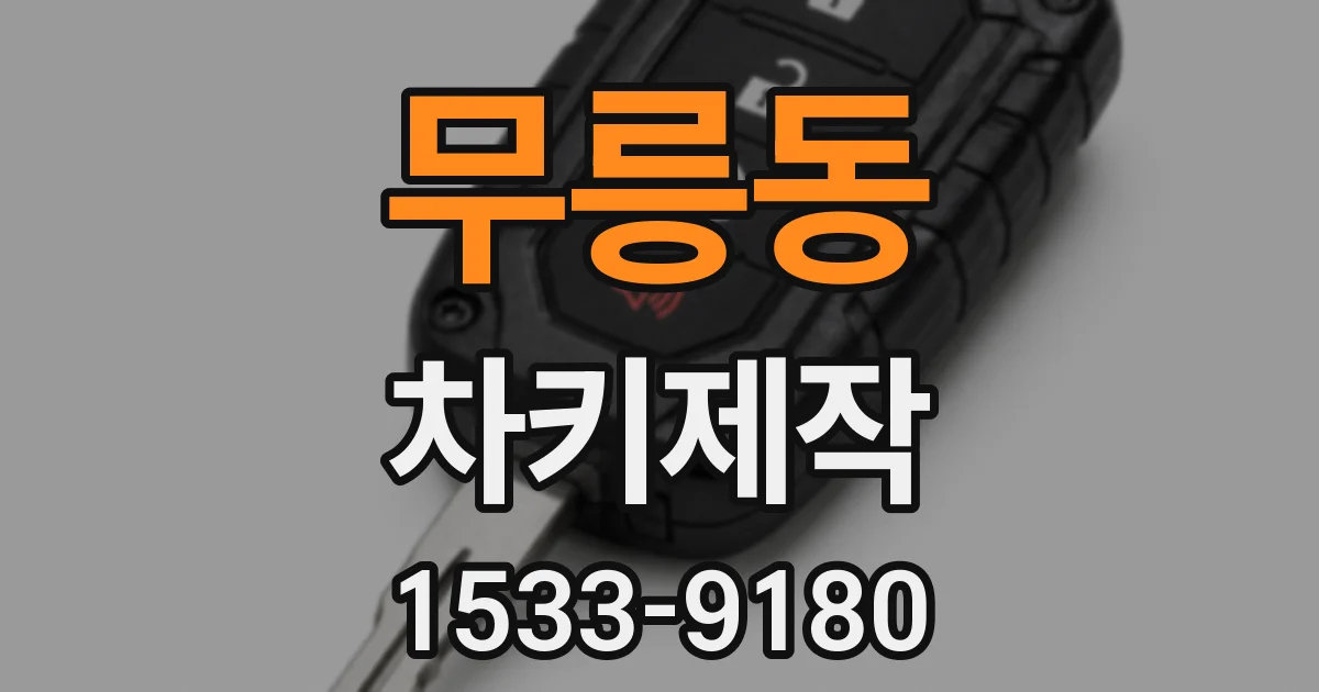 무릉동 차키제작