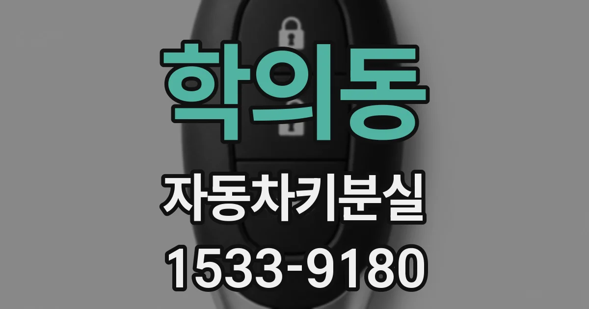 학의동 자동차키분실