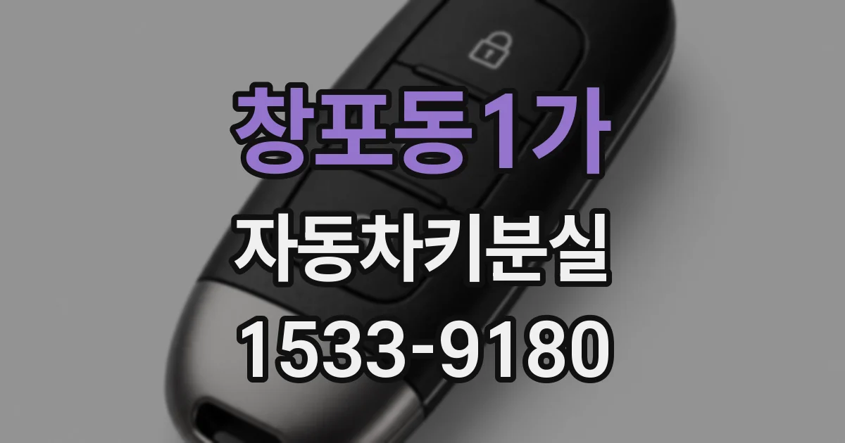 창포동1가 자동차키분실