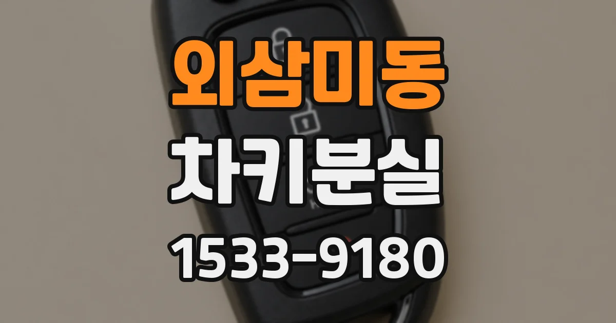 외삼미동 차키분실