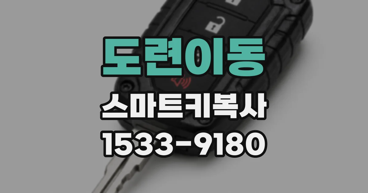 도련이동 스마트키복사