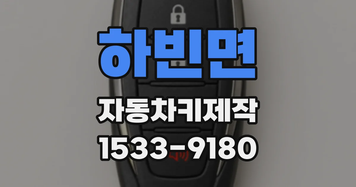 하빈면 자동차키제작