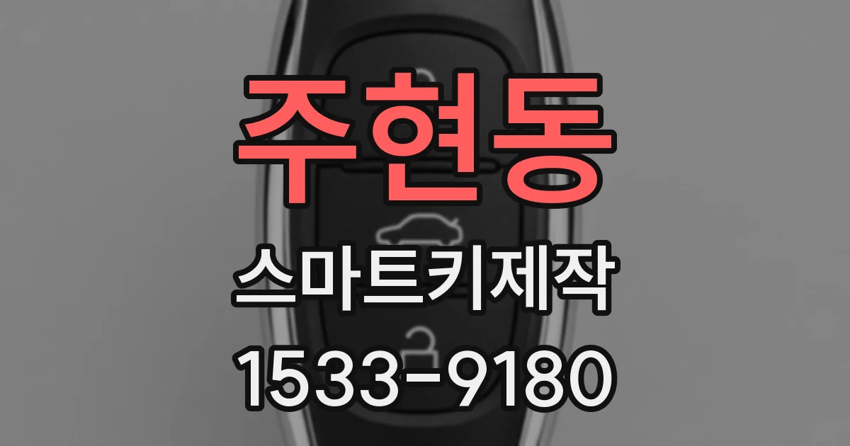주현동 스마트키제작