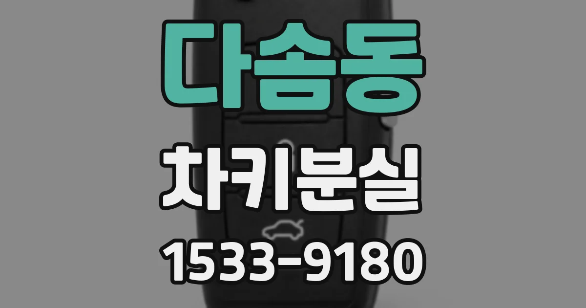 다솜동 차키분실