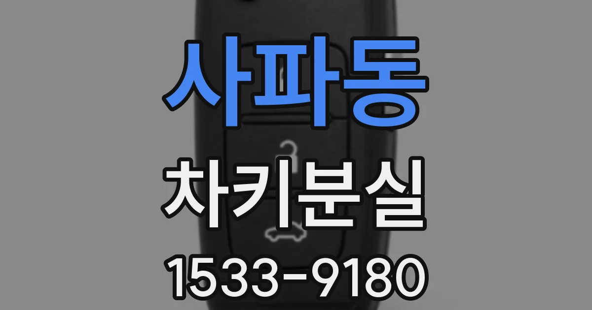 사파동 차키분실