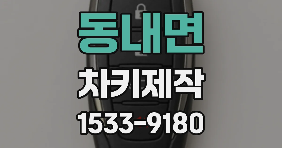 동내면 차키제작