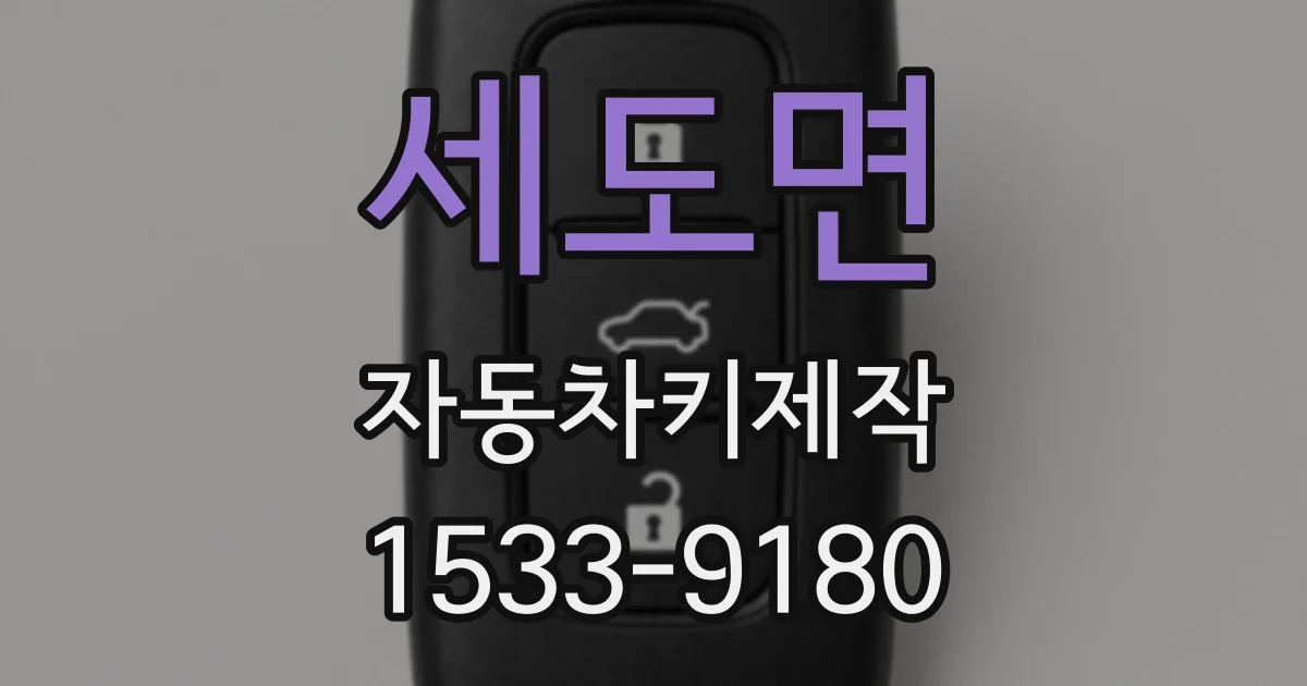 세도면 자동차키제작