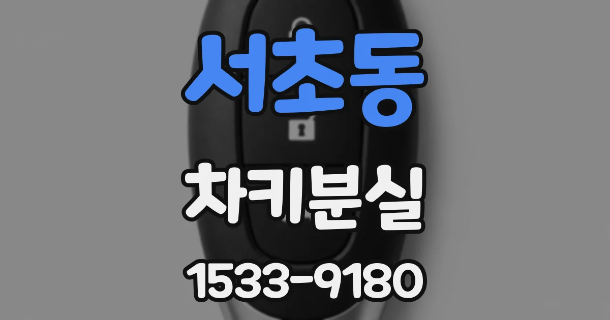 서초동 차키분실