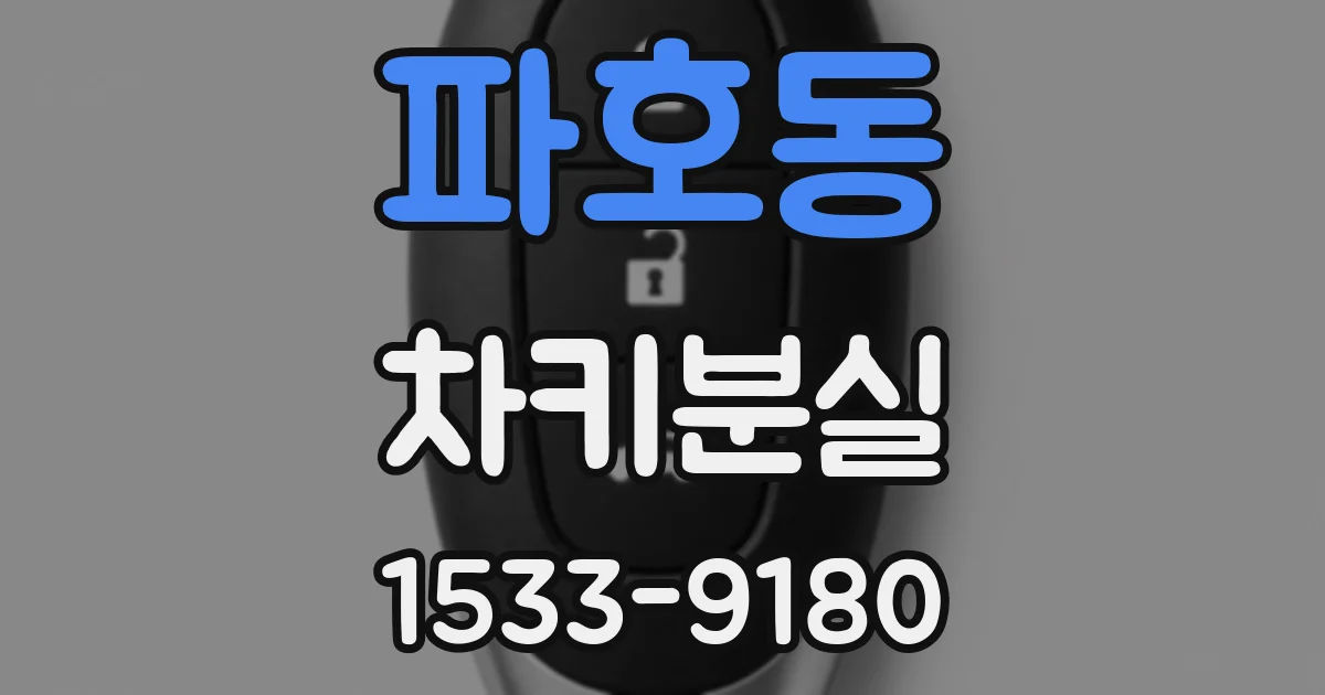 파호동 차키분실