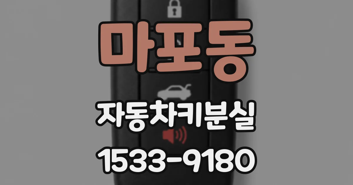 마포동 자동차키분실