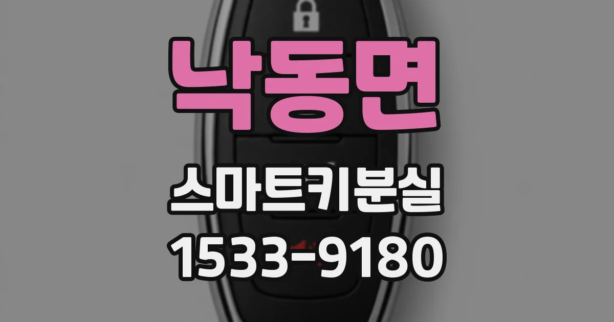 낙동면 스마트키분실