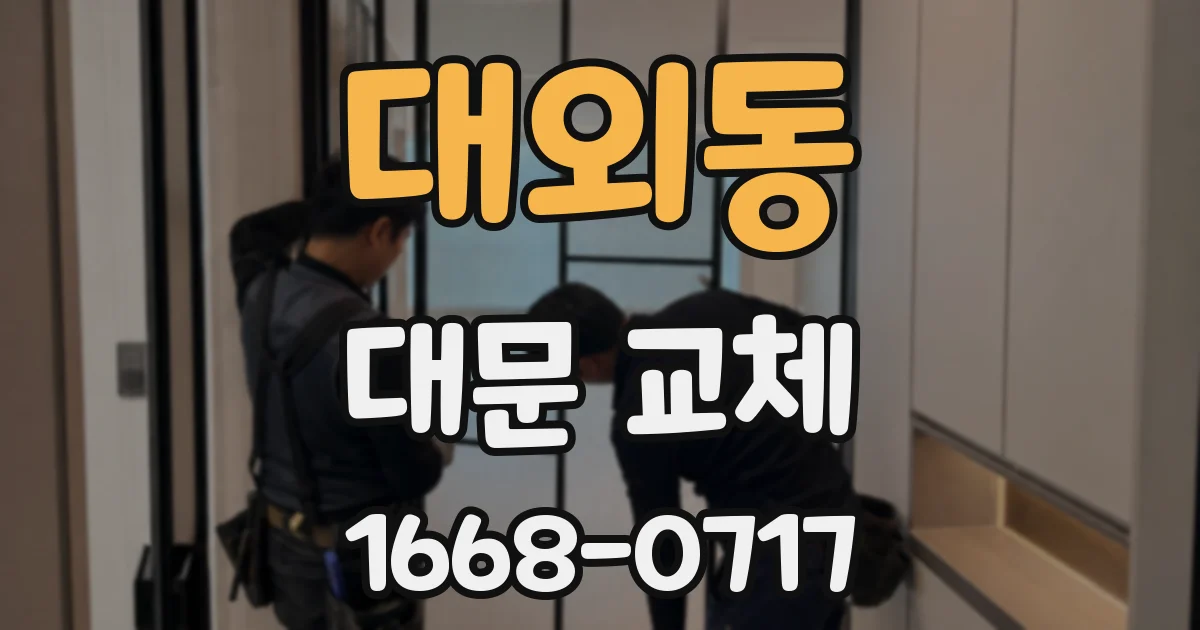 대외동 대문 교체