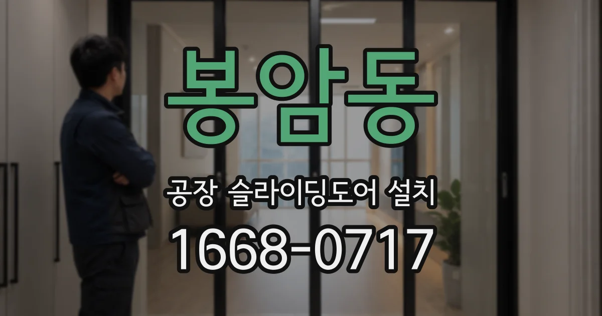 봉암동 공장 슬라이딩도어 설치