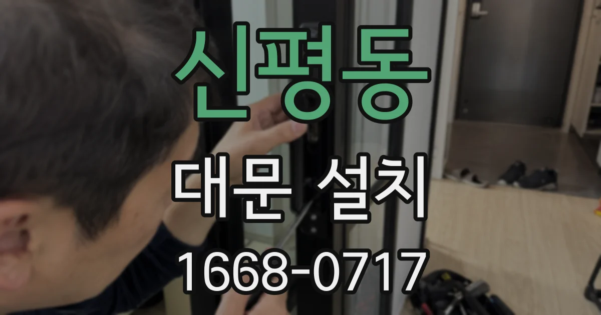 신평동 대문 설치