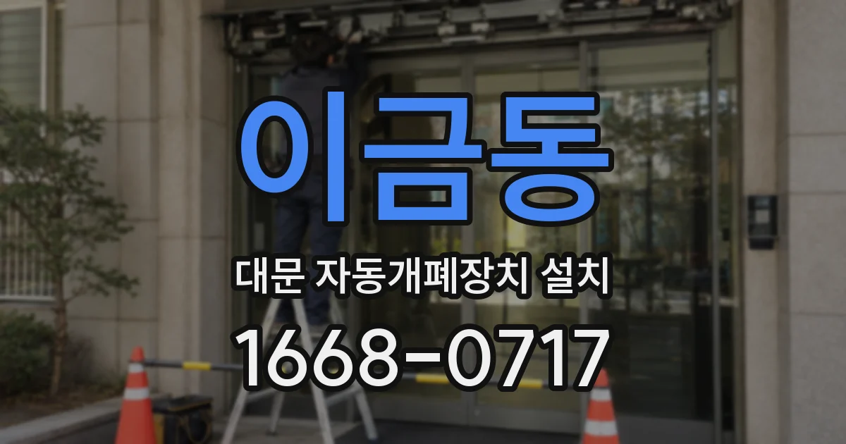 이금동 대문 자동개폐장치 설치
