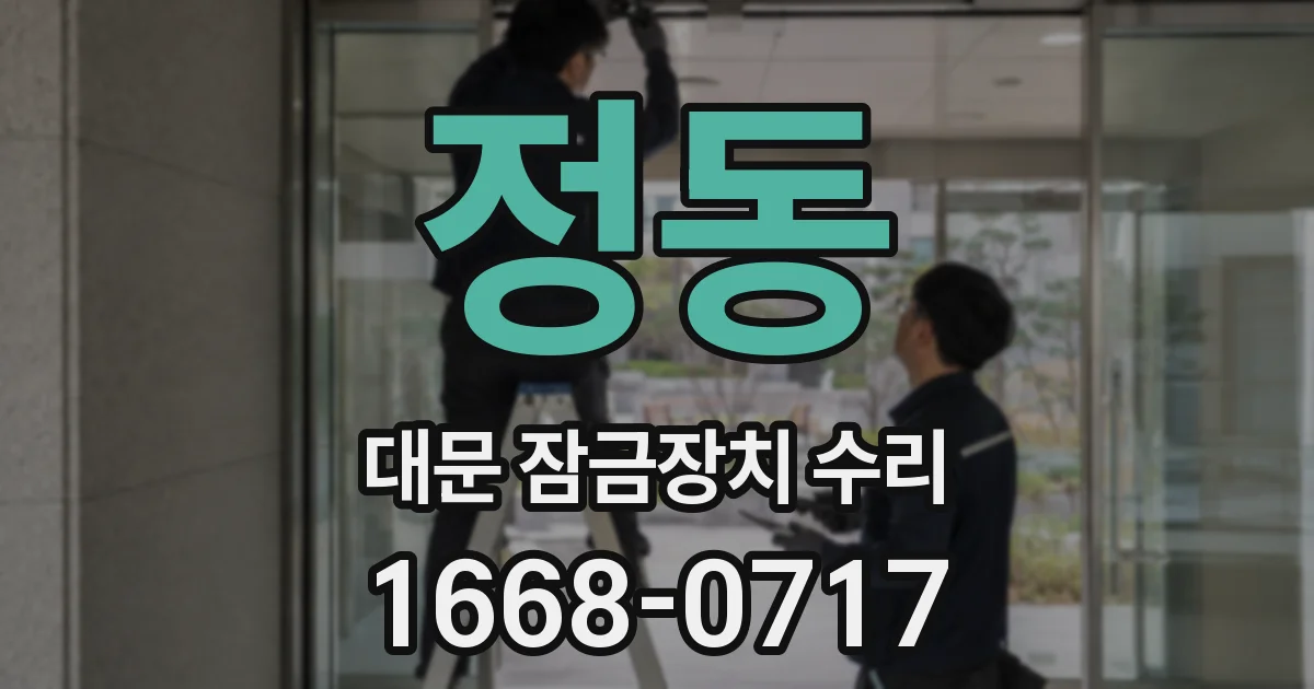 정동 대문 잠금장치 수리