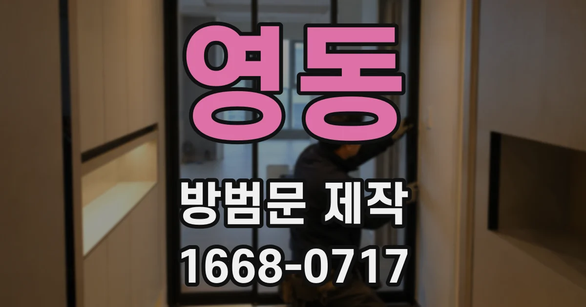 영동 방범문 제작