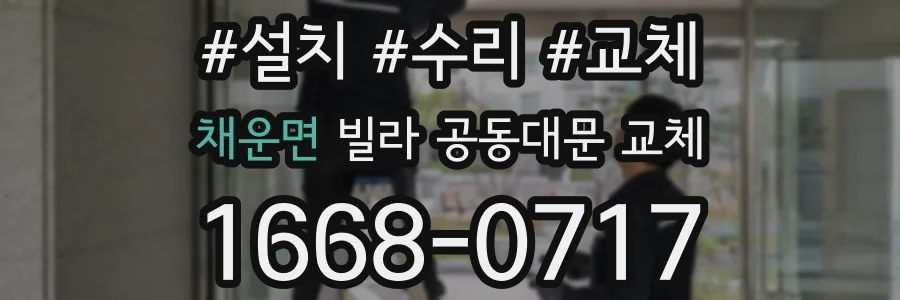 채운면 빌라 공동대문 교체