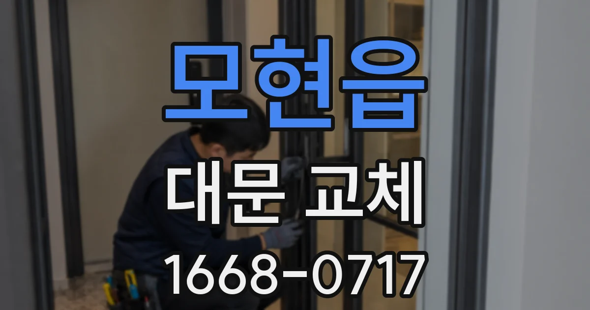 모현읍 대문 교체