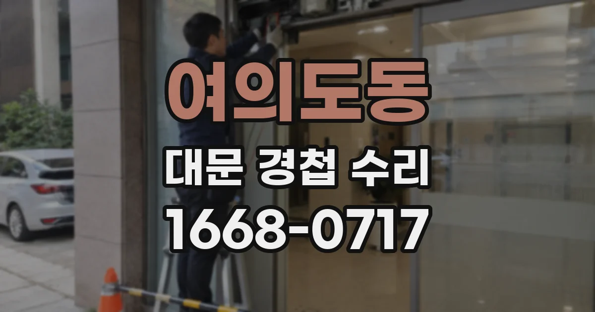 여의도동 대문 경첩 수리
