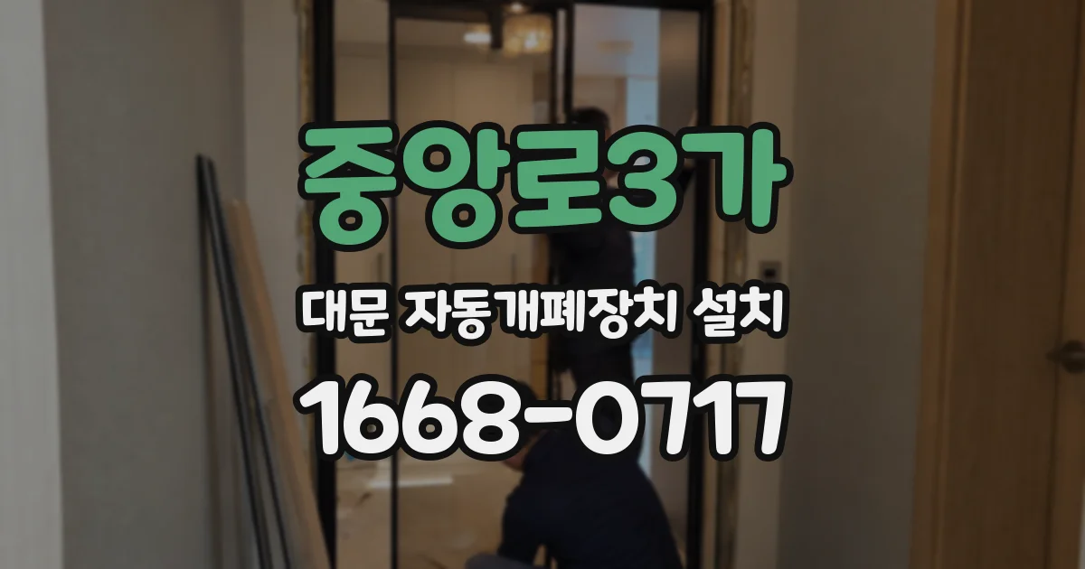 중앙로3가 대문 자동개폐장치 설치