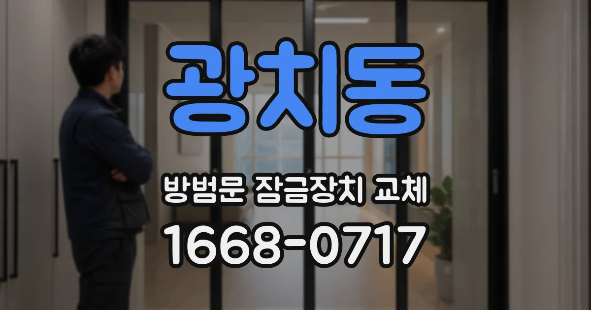 광치동 방범문 잠금장치 교체