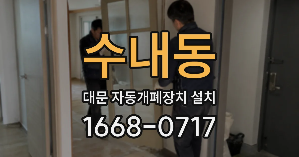 수내동 대문 자동개폐장치 설치