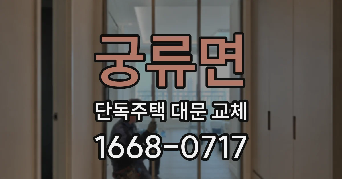 궁류면 단독주택 대문 교체