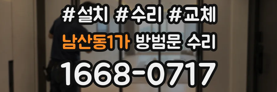 남산동1가 방범문 수리