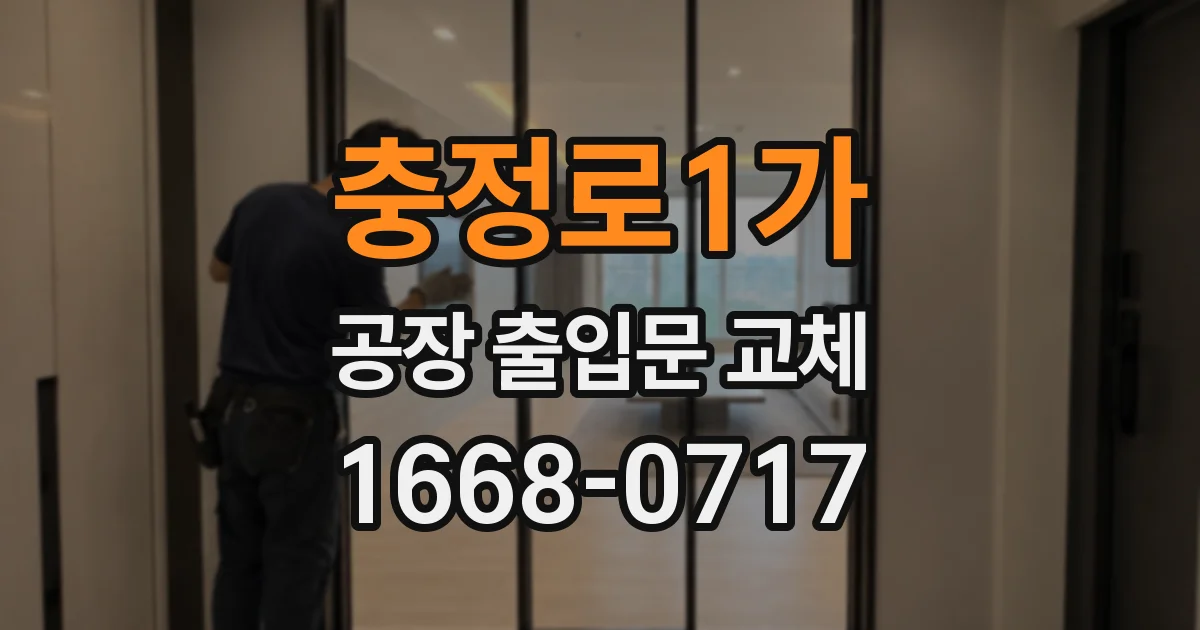 충정로1가 공장 출입문 교체