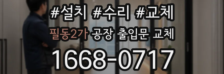 필동2가 공장 출입문 교체