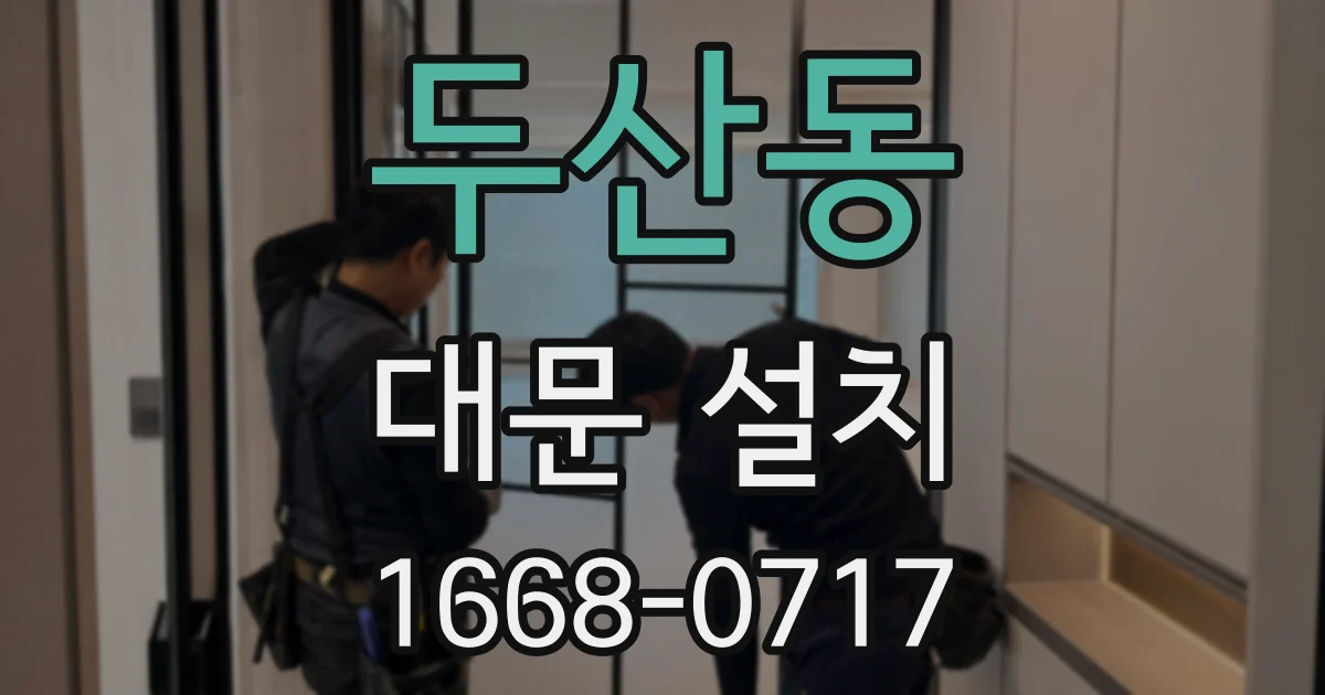 두산동 대문 설치