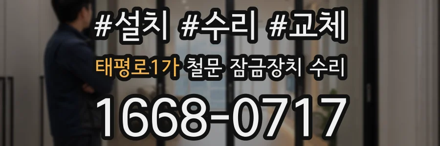 태평로1가 철문 잠금장치 수리